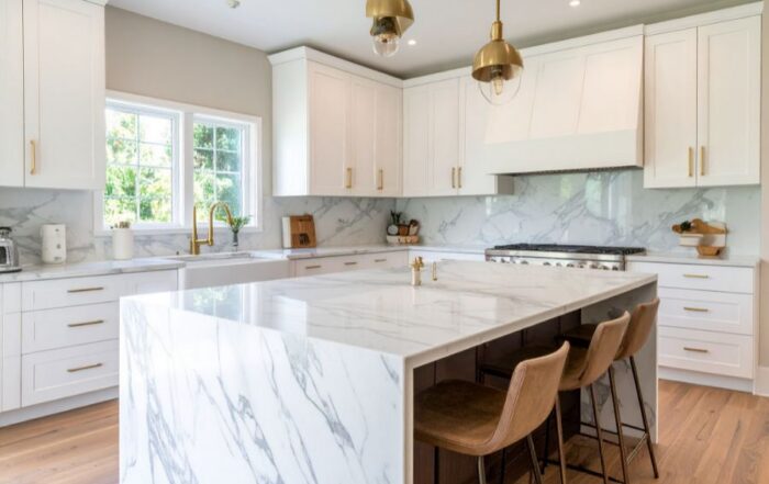 Updated kitchen in a Montgomery County rental home with modern appliances.